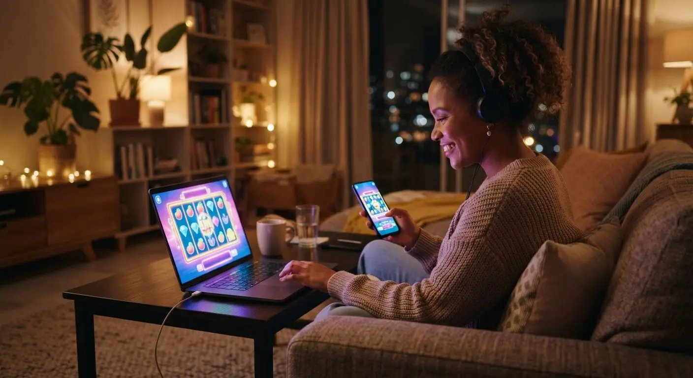 Player testing mobile slot style games before depositing