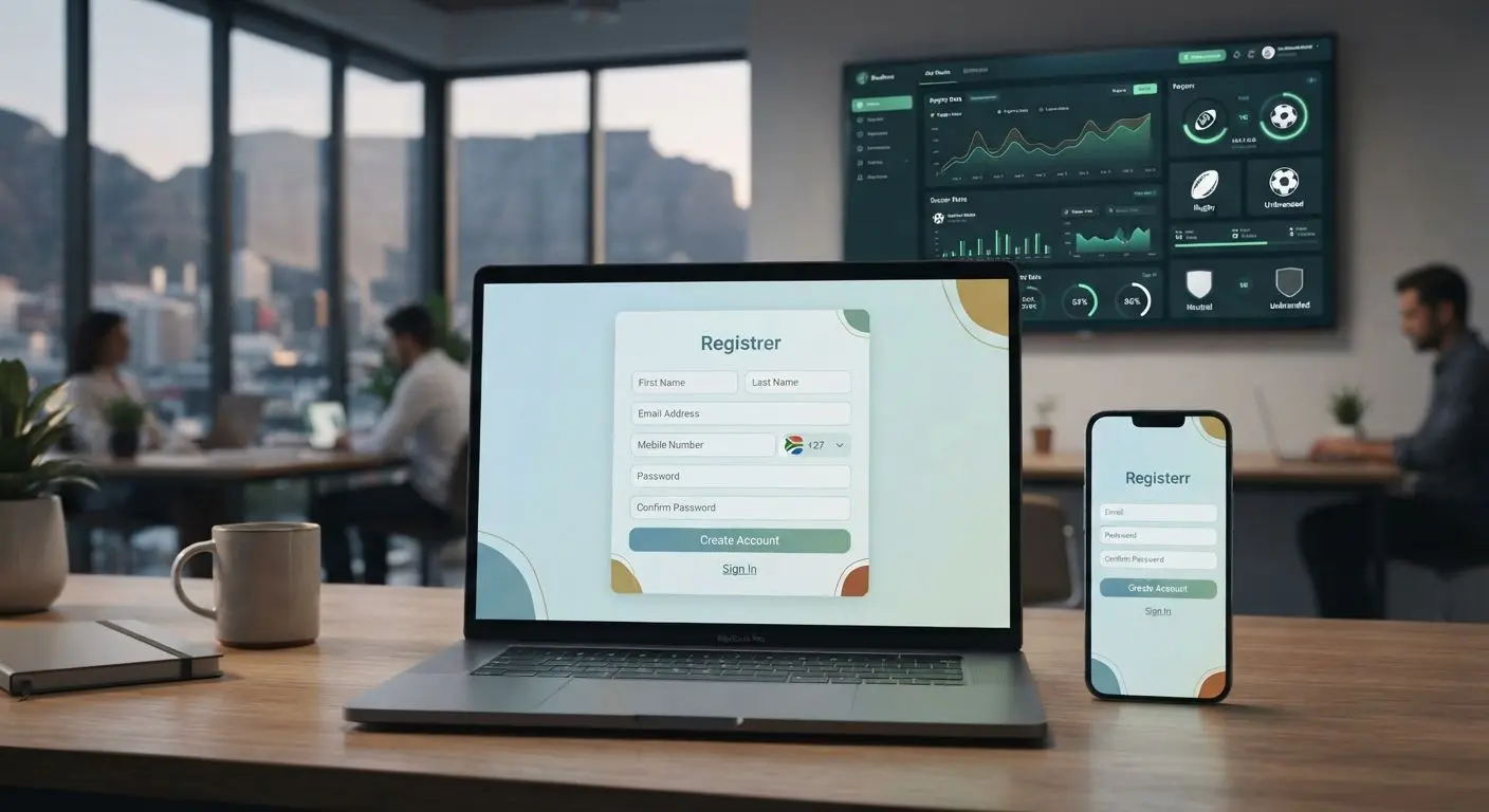 BetX-style fast registration and login interface on desktop and mobile