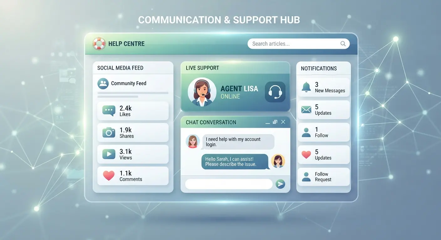 Social media and customer support channels for bonus updates