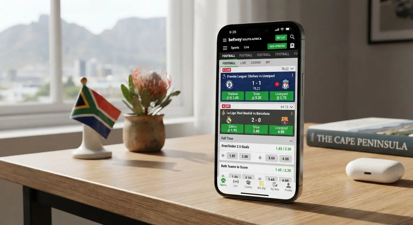 iPhone showing BetXchange mobile site for South African users