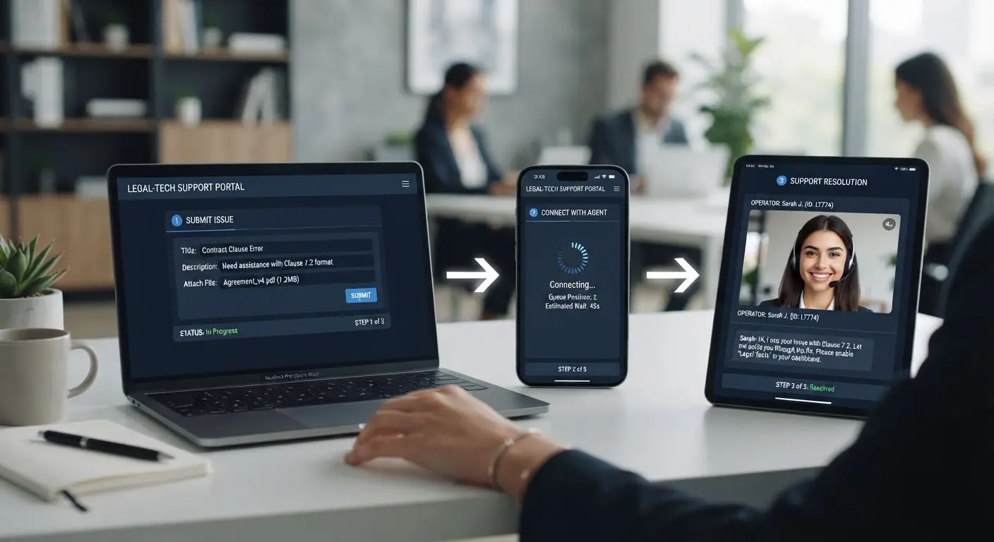 Three-step process for sending an information request