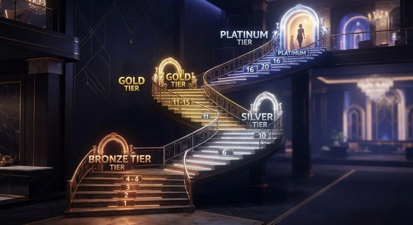 VIP level progression from entry tiers to top status