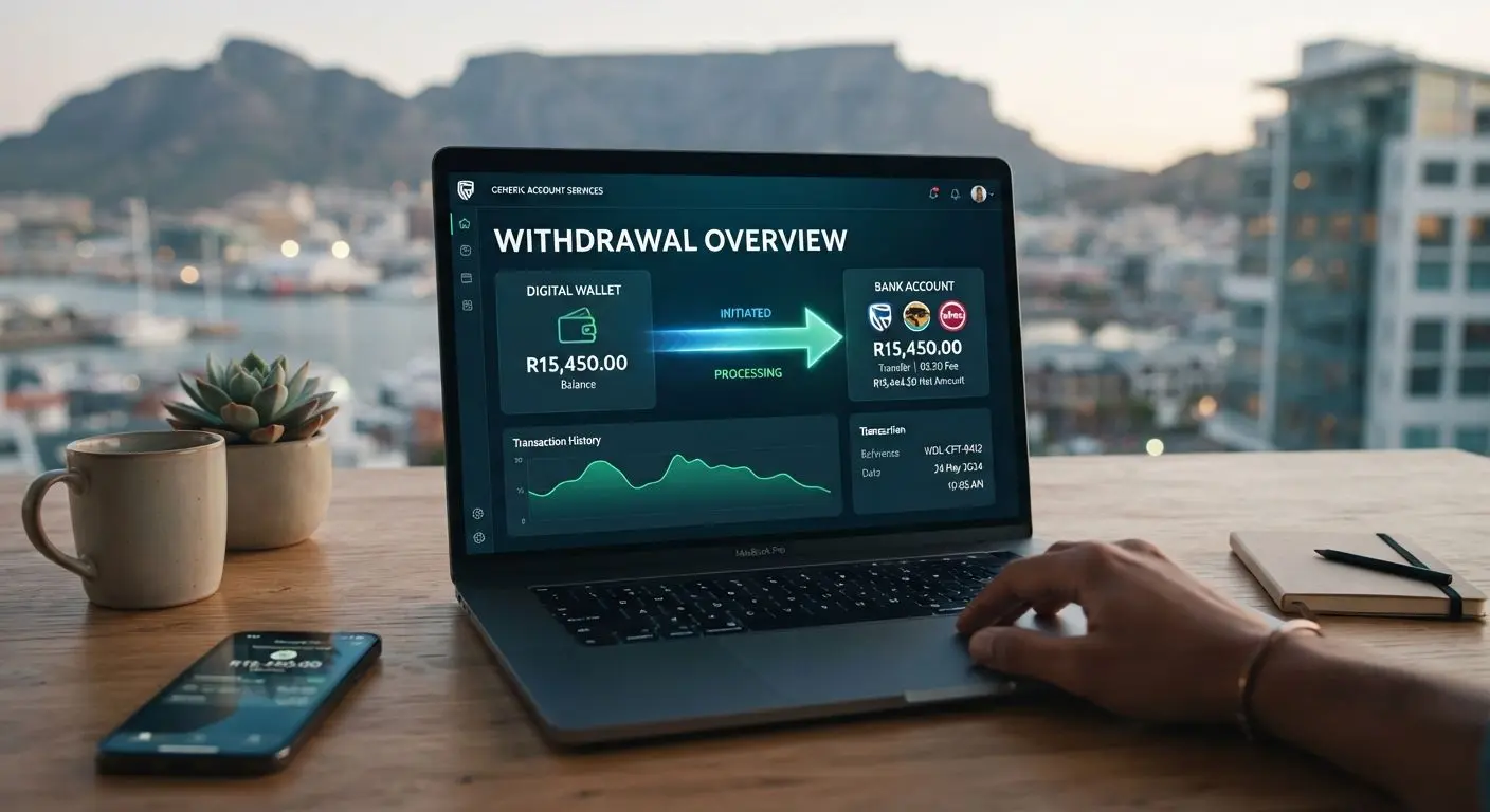 BetXchange withdrawal overview with South African banking theme